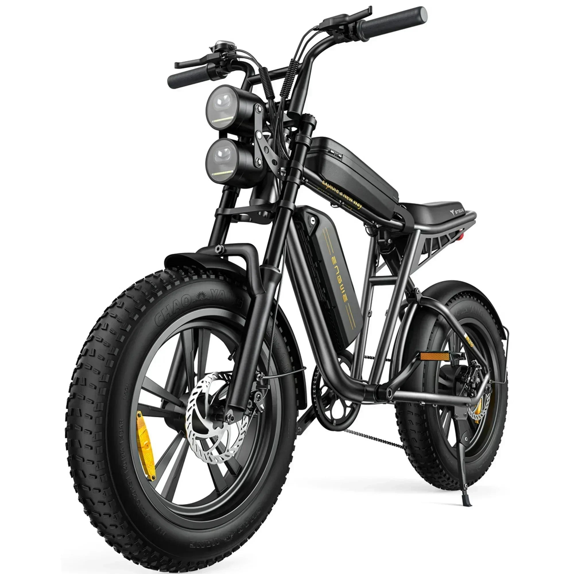 1000W Electric Bike for Adults, Retro-Style, 28mph, 94 Miles Range, 20"x4.0" Fat Tires, Full Suspension, UL Certified
